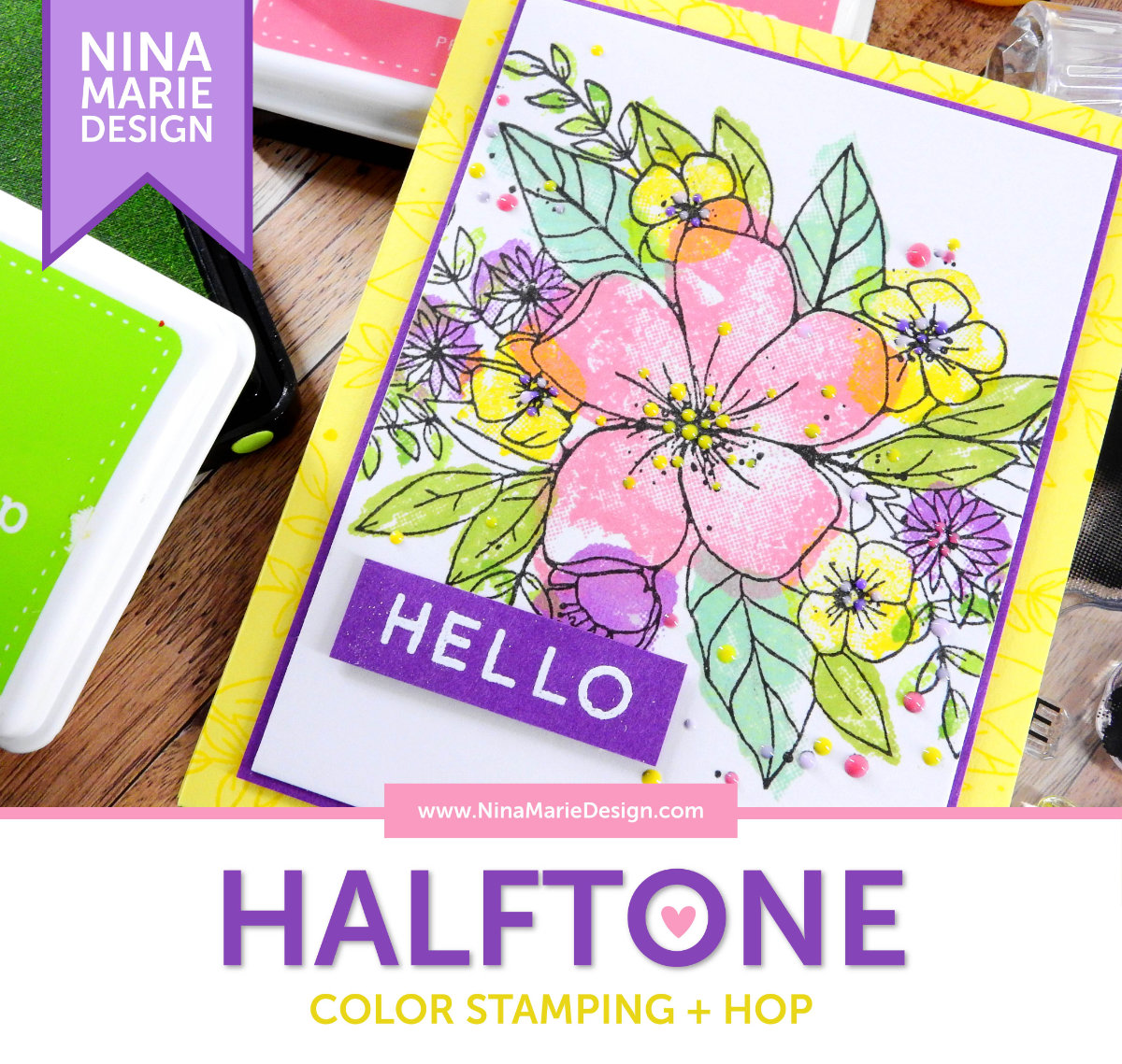 Halftone Color Stamping + Hop | Nina-Marie Design Halftone Color Stamping + Hop | Nina-Marie Design