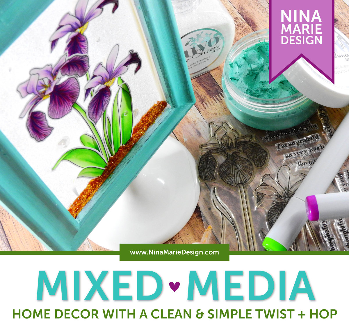 Mixed Media with a Clean and Simple Twist + Hop | Nina-Marie Design Mixed Media with a Clean and Simple Twist + Hop | Nina-Marie Design