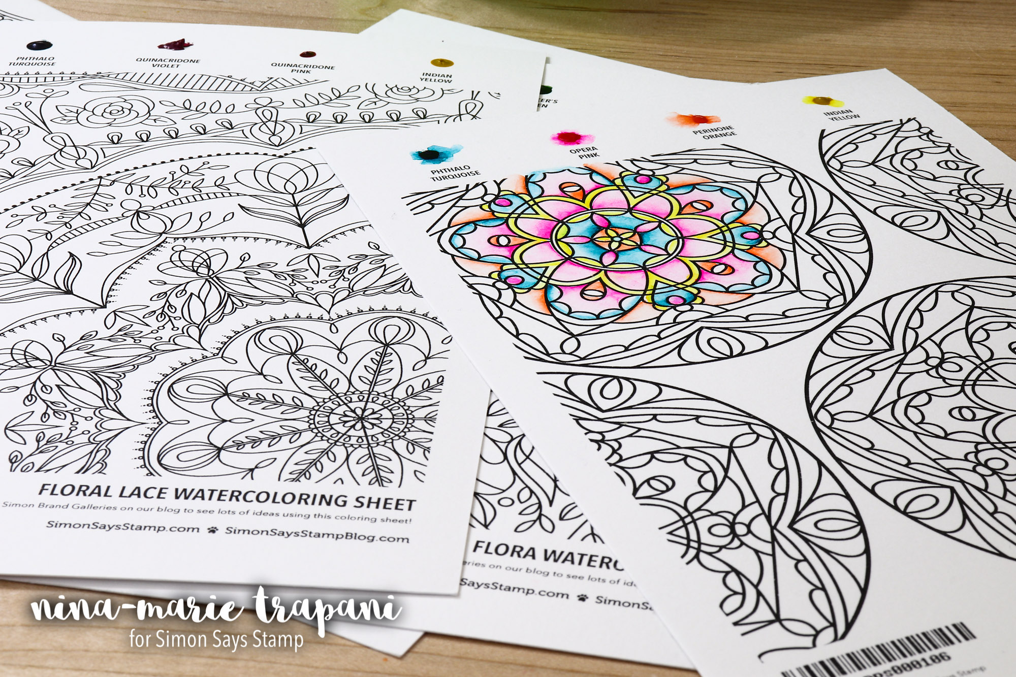 watercolor coloring pages