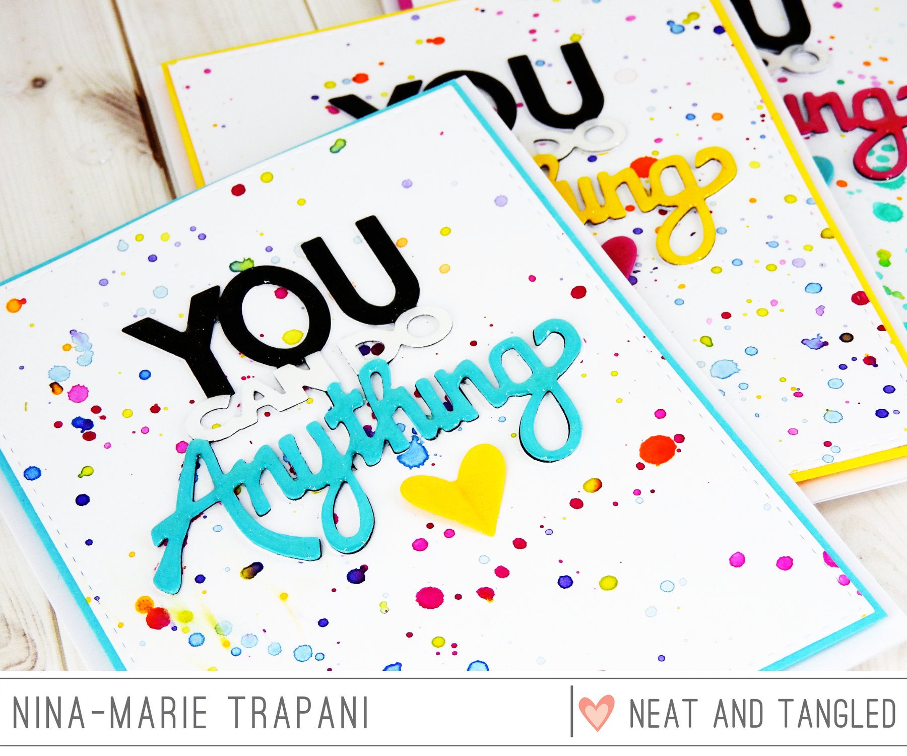 Splatter Background + Multicolored Die Cuts_2