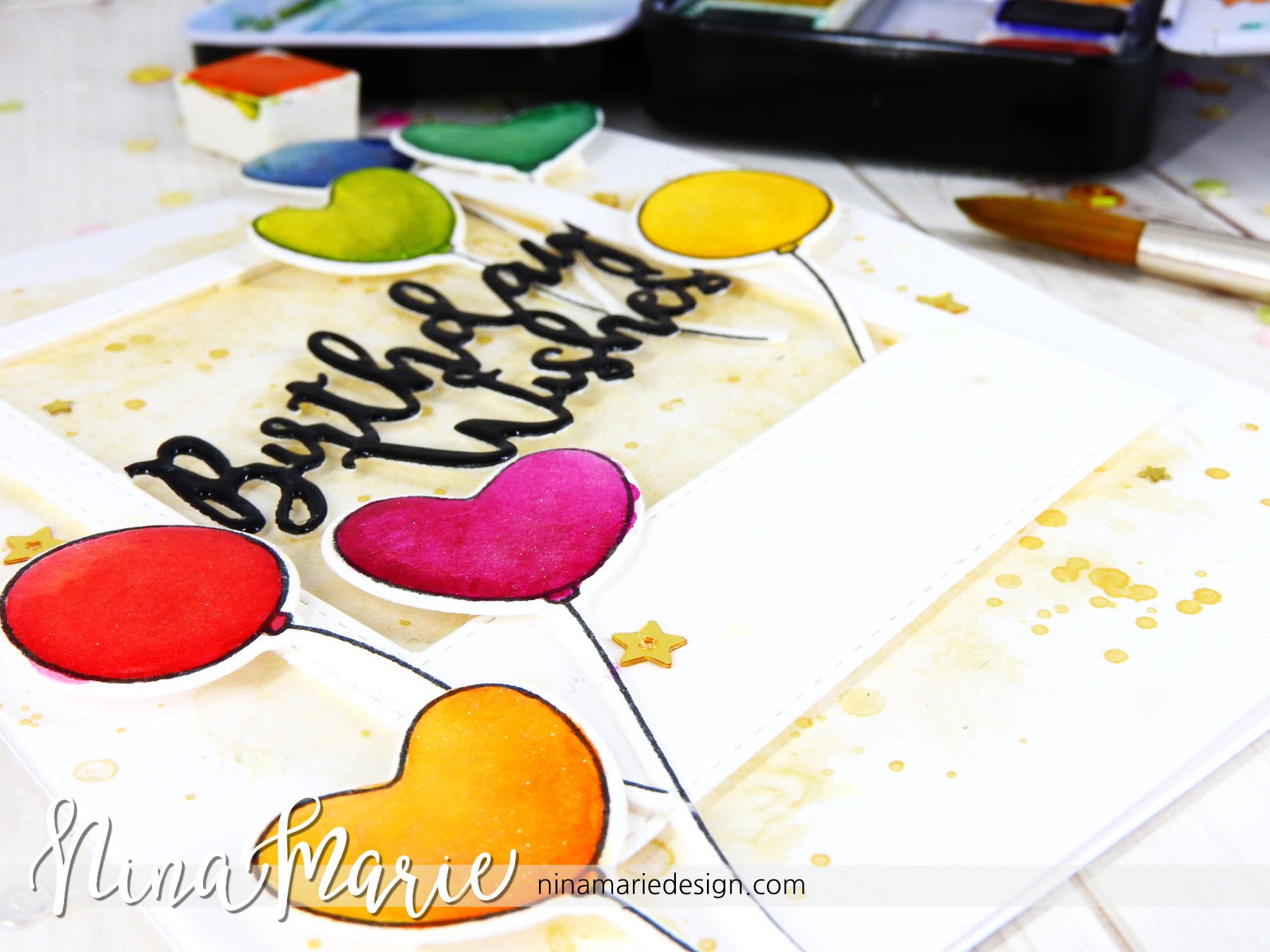 Simon Says Stamp My Favorite Release Birthday Watercolor Card