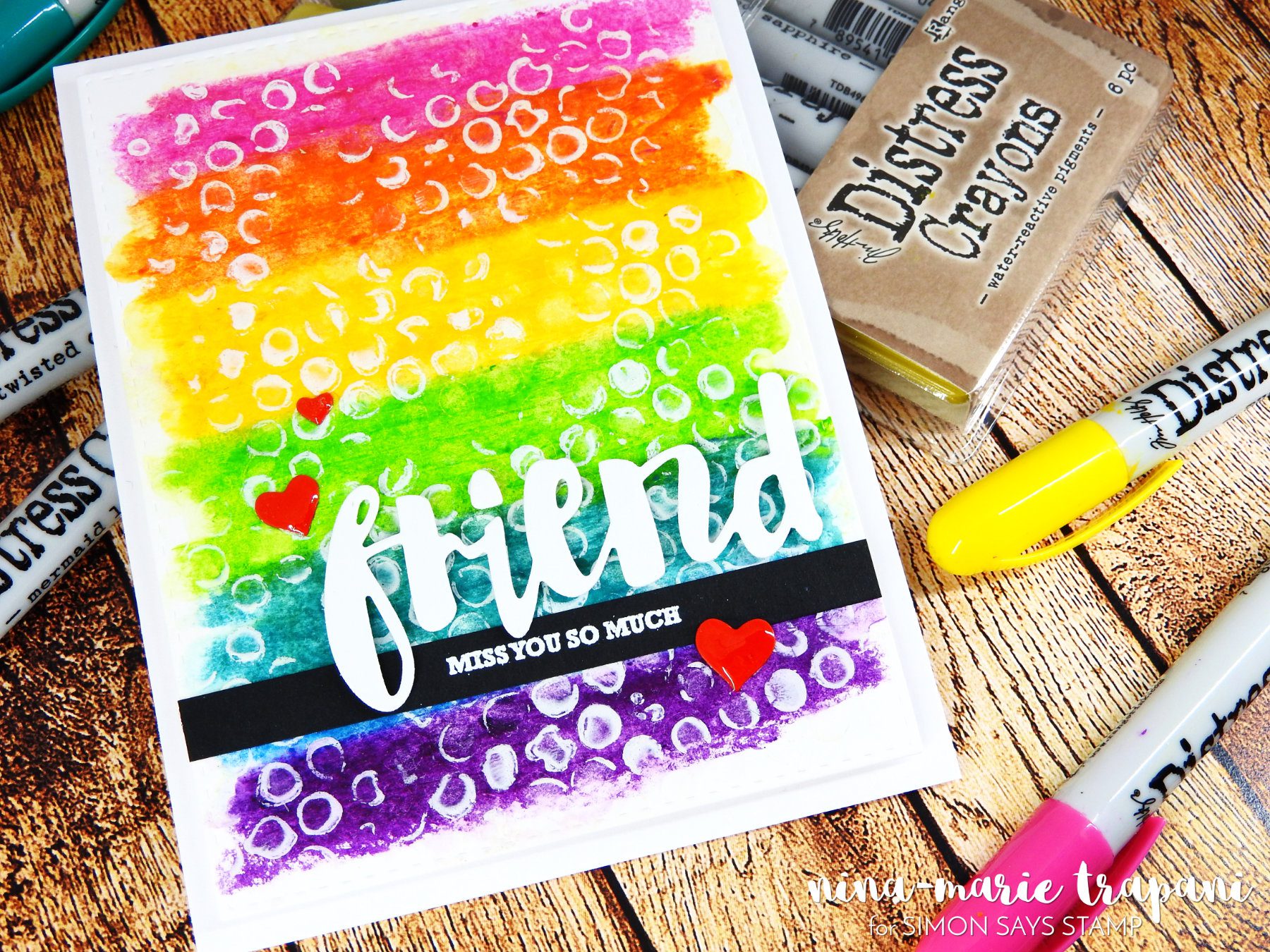 Distress Crayons Background - Nina-Marie Design