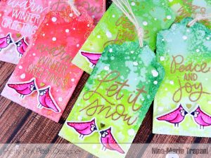 Ombre Watercolor Tags with Frosted Edges Nina-Marie Design