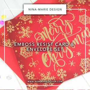 Emboss Resist Card & Envelope Set Nina-Marie Design