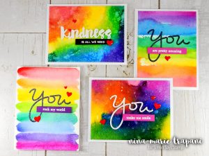 Prima Watercolor Confections Rainbow Cards | Nina-Marie Design