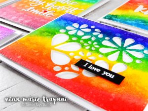 Prima Watercolor Confections Rainbow Cards | Nina-Marie Design