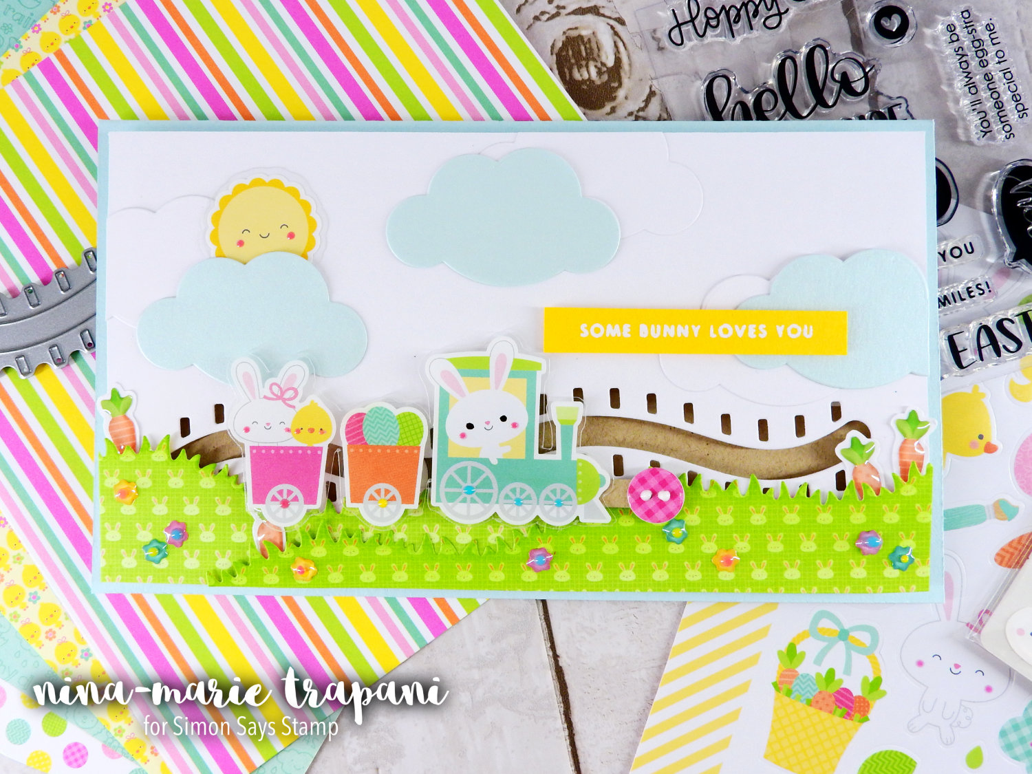 Sticker Slider Card + Simon's March 2017 Card Kit | Nina-Marie Design