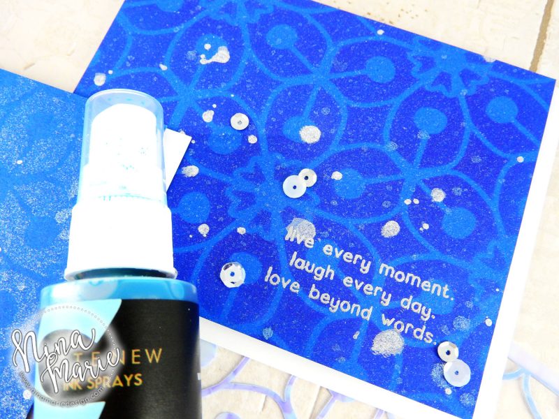 Stencils and Spray Ink + Altenew Release Hop | Nina-Marie Design