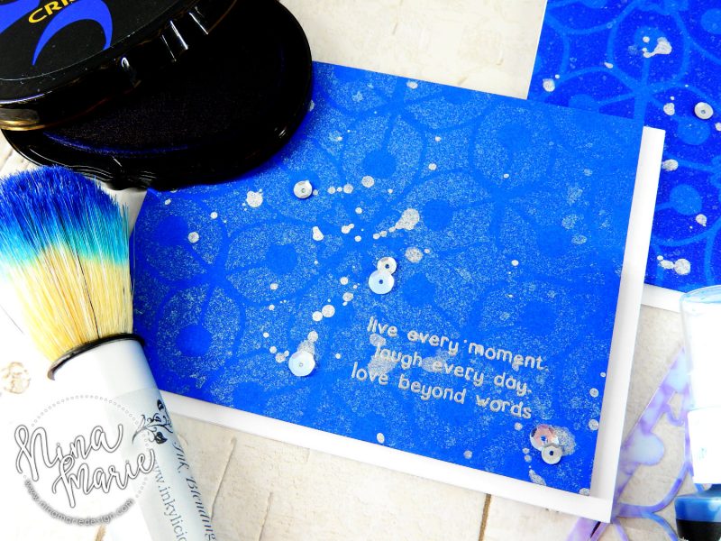 Stencils and Spray Ink + Altenew Release Hop | Nina-Marie Design