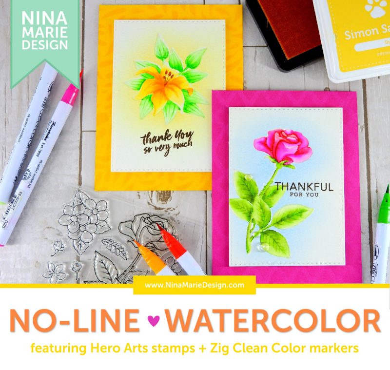 No Line Watercolor | Nina-Marie Design