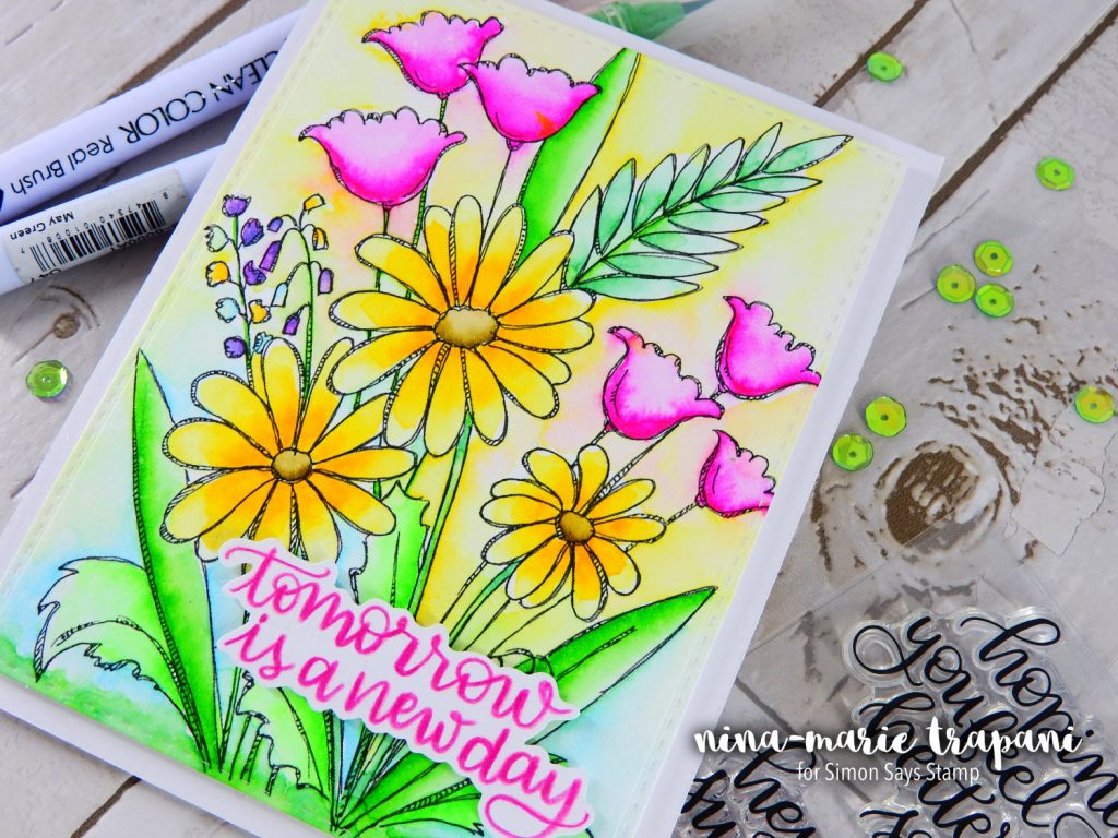 Fun with Watercolor + Simon's New Beginnings Release | Nina-Marie Design