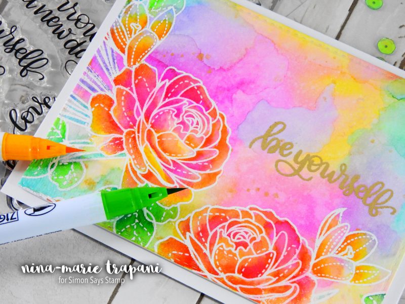 Fun with Watercolor + Simon's New Beginnings Release | Nina-Marie Design