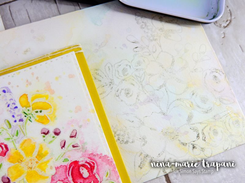 Emboss Resist + Messy Watercolor Florals | Nina-Marie Design