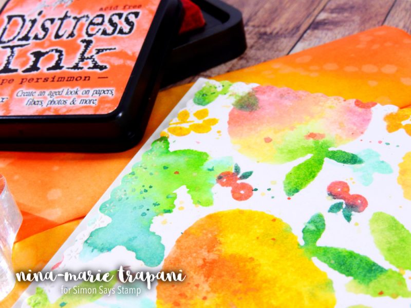 Distress Watercolor Stamping | Nina-Marie Design