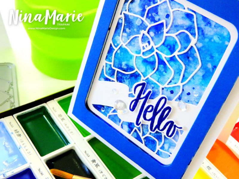 Painting Backgrounds with Gansai Tambi Watercolors | Nina-Marie Design