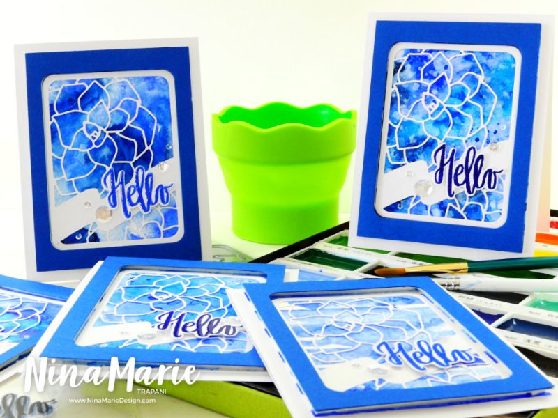 Painting Backgrounds with Gansai Tambi Watercolors | Nina-Marie Design