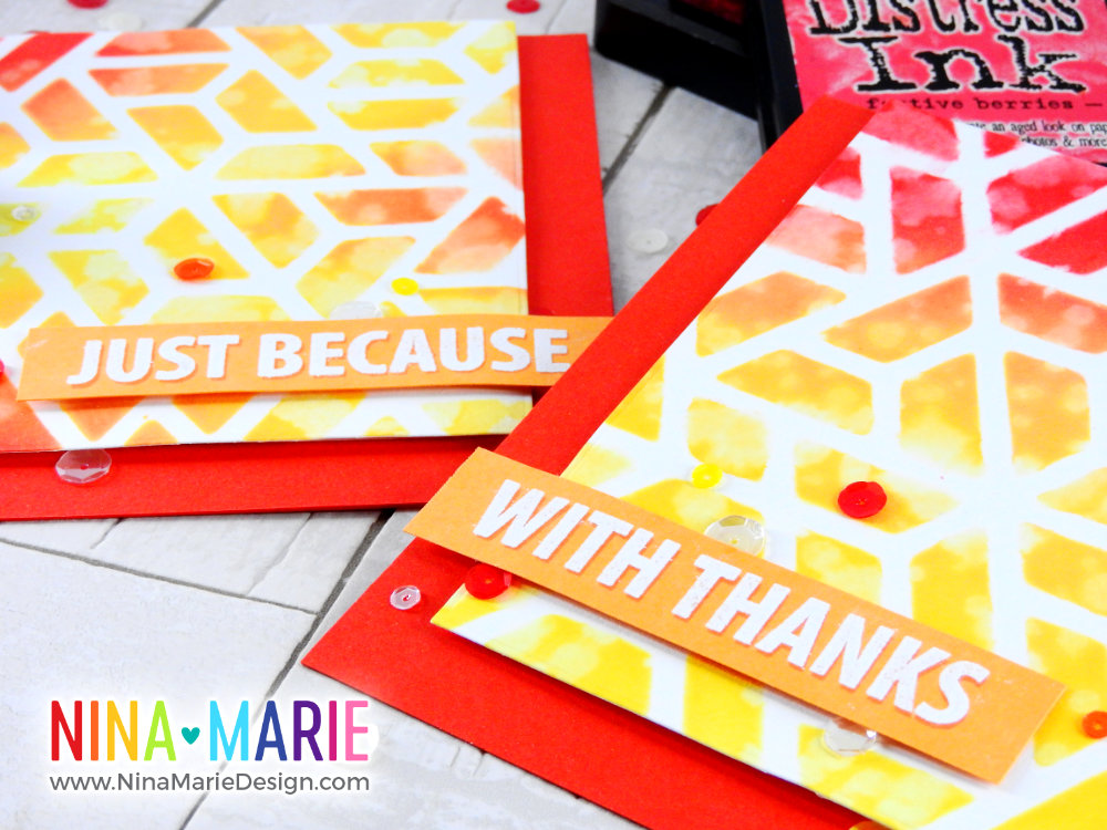 Stenciling with Background Dies | Nina-Marie Design