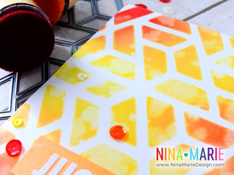 Stenciling with Background Dies | Nina-Marie Design