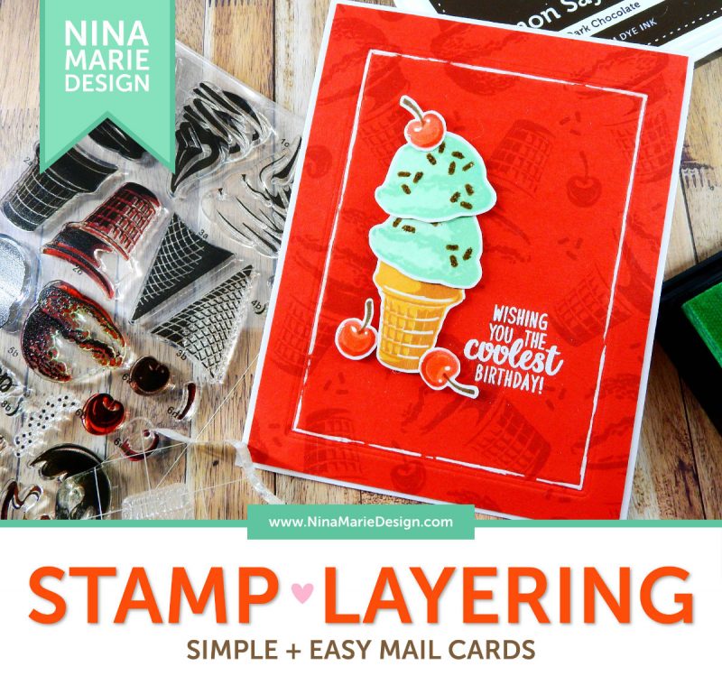 Easy Mail Stamp Layering 2 Ways | Nina-Marie Design