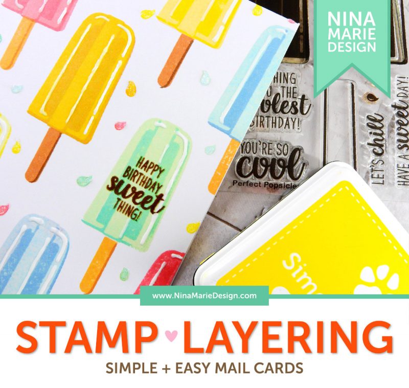 Easy Mail Stamp Layering 2 Ways | Nina-Marie Design