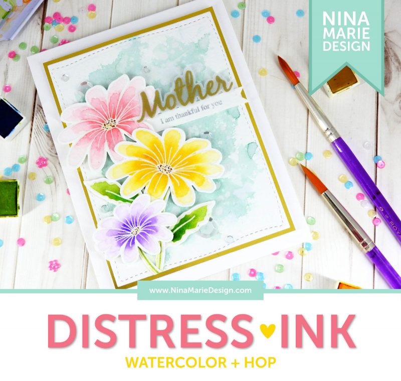 Distress Ink Watercolor + Hop | Nina-Marie Design