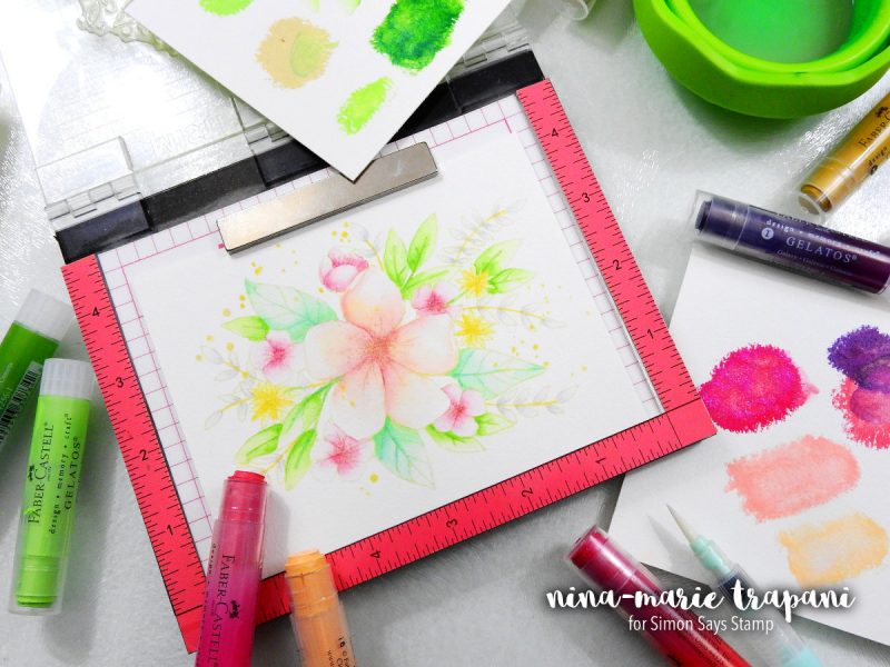 No Line Watercolor with Gelatos | Nina-Marie Design