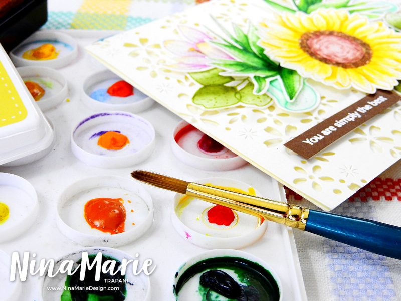 Wet-on-Wet Watercolor + Die Cut Background + Hop | Nina-Marie Design