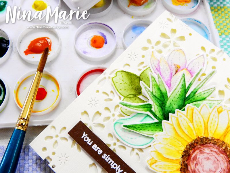 Wet-on-Wet Watercolor + Die Cut Background + Hop | Nina-Marie Design