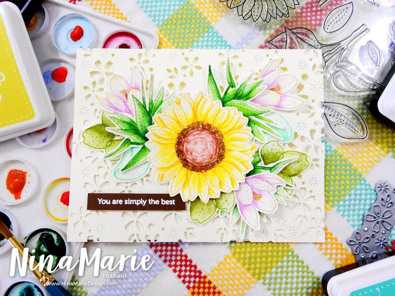 Wet-on-Wet Watercolor + Die Cut Background + Hop | Nina-Marie Design