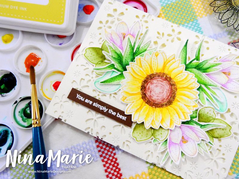 Wet-on-Wet Watercolor + Die Cut Background + Hop | Nina-Marie Design