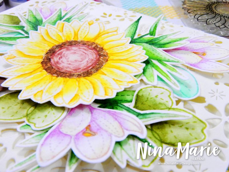 Wet-on-Wet Watercolor + Die Cut Background + Hop | Nina-Marie Design