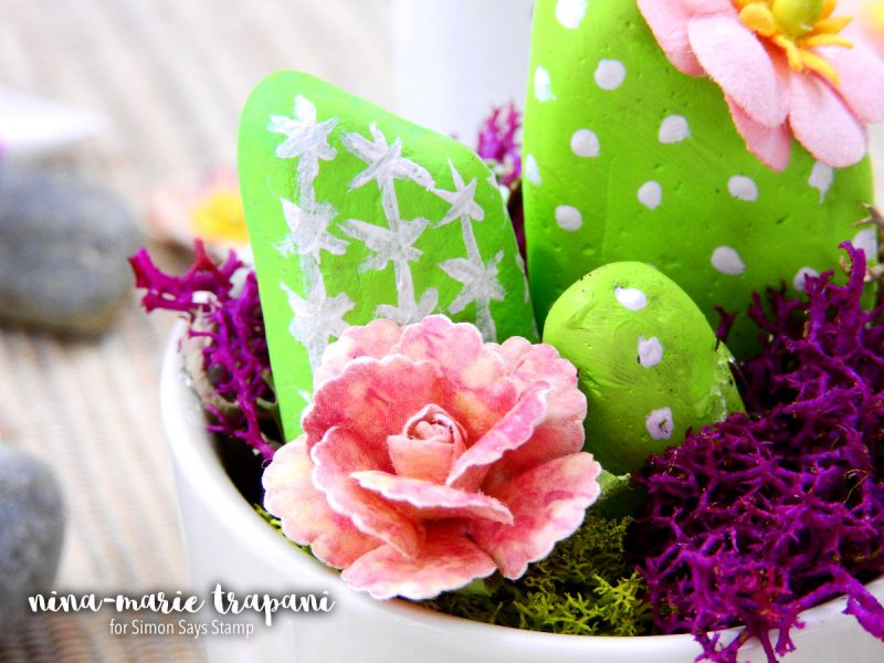 Outdoor DIY Stone Cacti | Nina-Marie Design