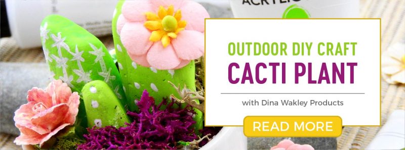 Outdoor DIY Stone Cacti | Nina-Marie Design