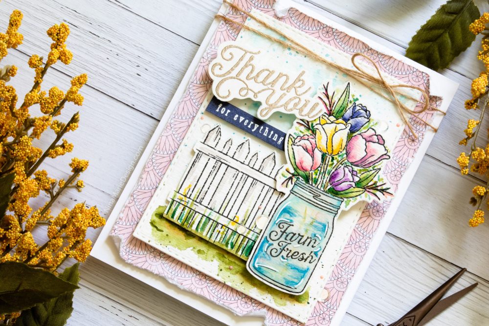 Watercoloring with Simon's August 2018 Card Kit-2