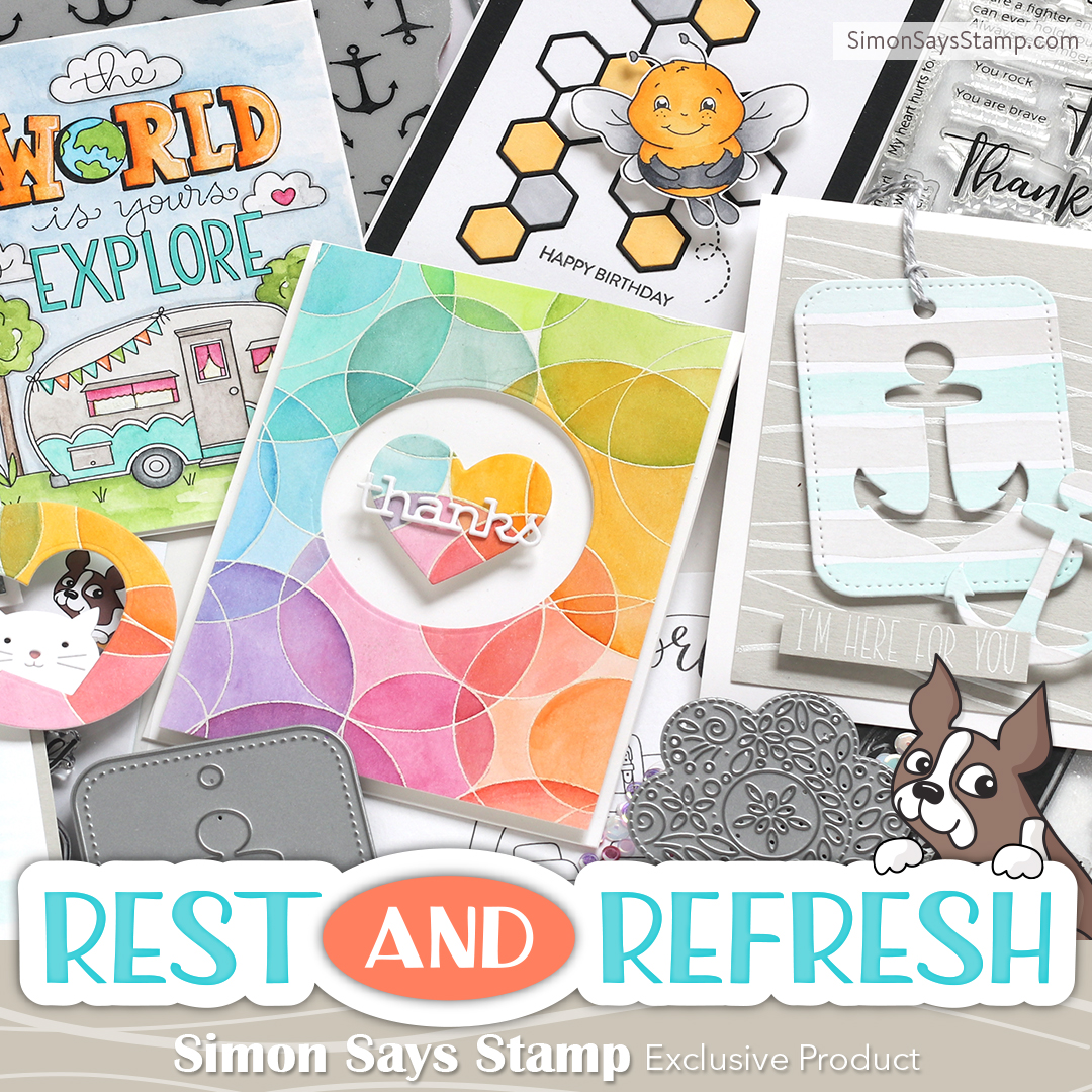 Easy Card & Envelope with Simon's New Rest and Refresh Release! 