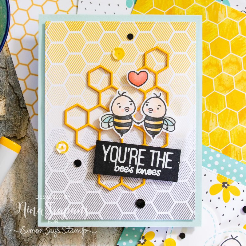 2 Ways to Use Simon's July Card Kit, Bee Yourself! - Nina-Marie Design