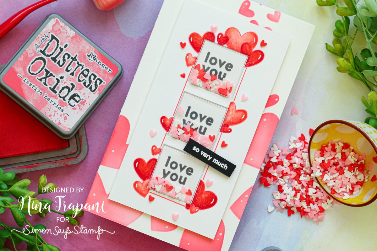 Make a Shaker Card with Simon Says Stamp's February Card Kit - Nina ...