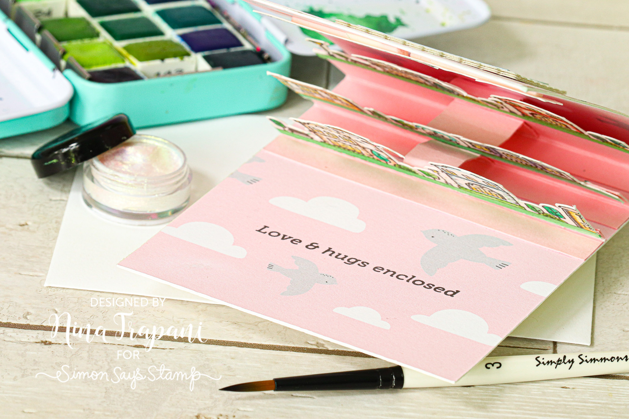 Staggered Strip Cards/An Easy Way to Make Simple Cards with Stamps