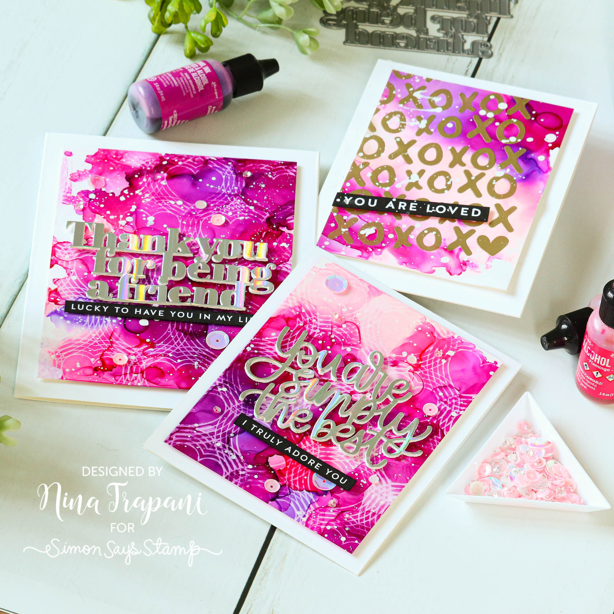 Ink Blending on Glossy Cardstock + Shaped Cards–5 Examples! - Nina-Marie  Design
