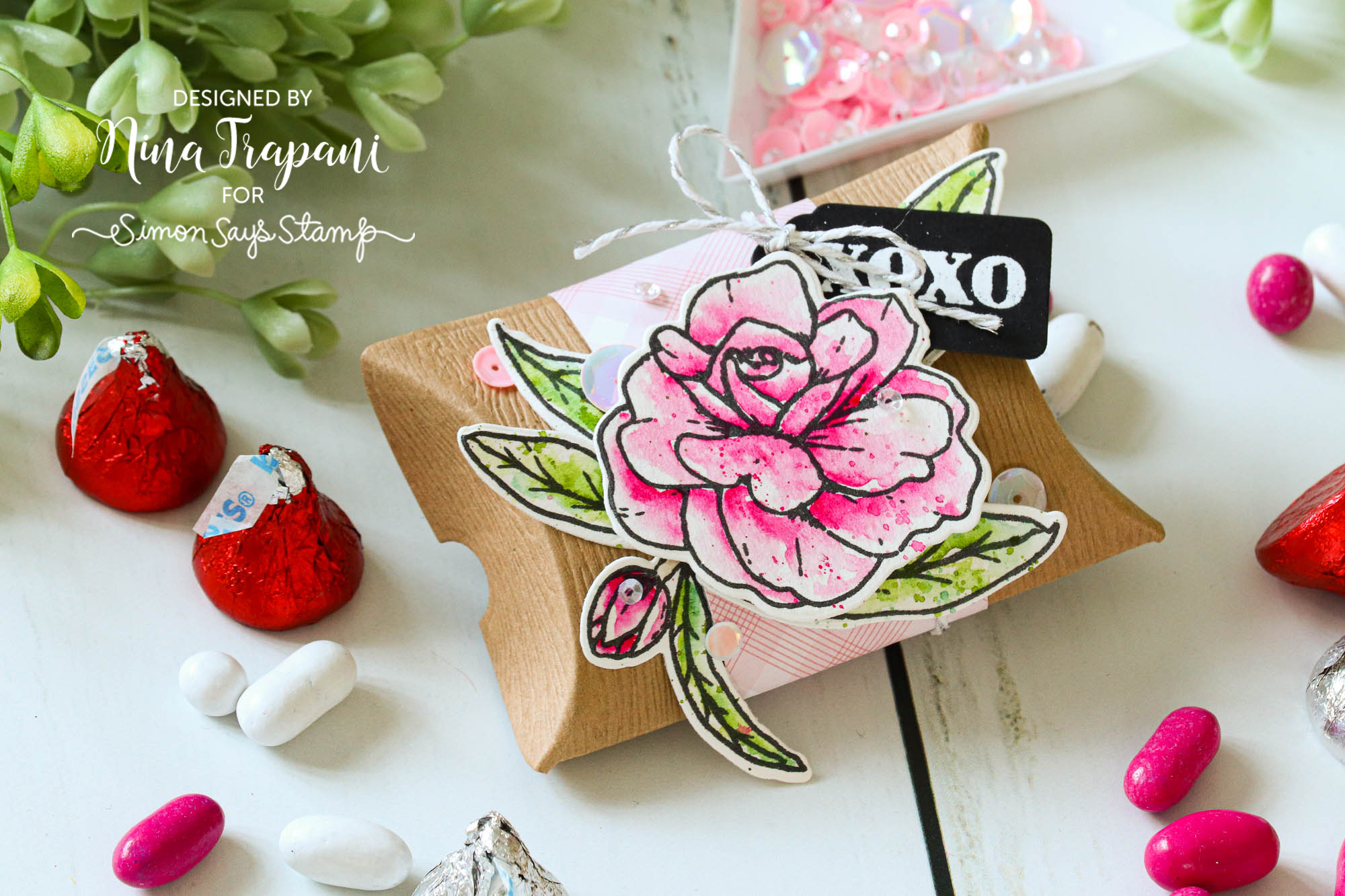 Watercolor Pillow Box Treats + Simon's Love You, Too Release