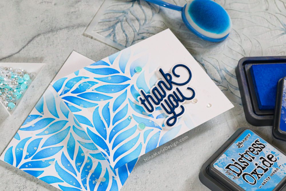 10 Minute Cards: Two-Tone Fadeout Stenciling - Nina-Marie Design