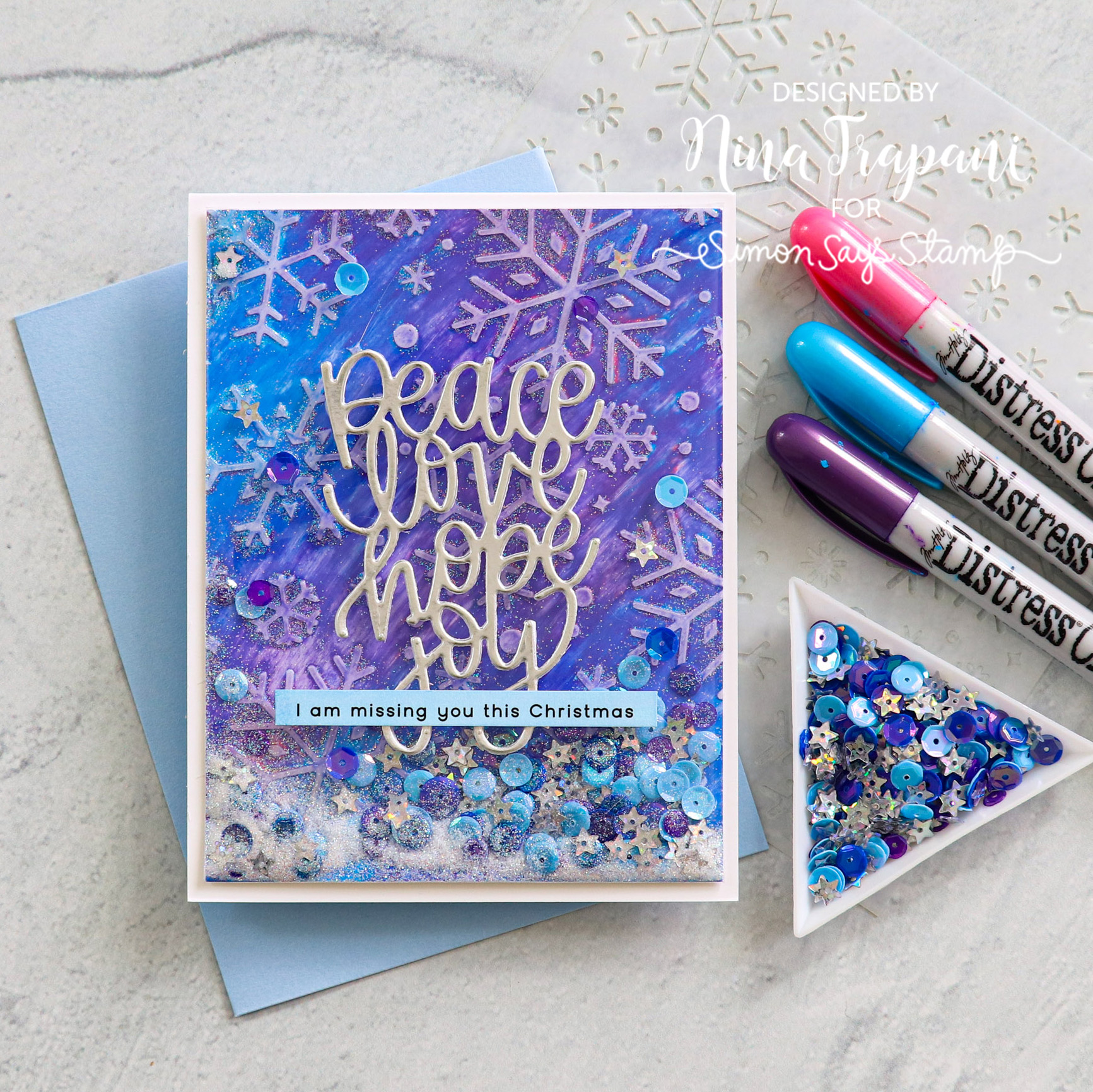 Distress Crayon Resist on Glossy Cardstock + New Crayons from Tim Holtz! -  Nina-Marie Design