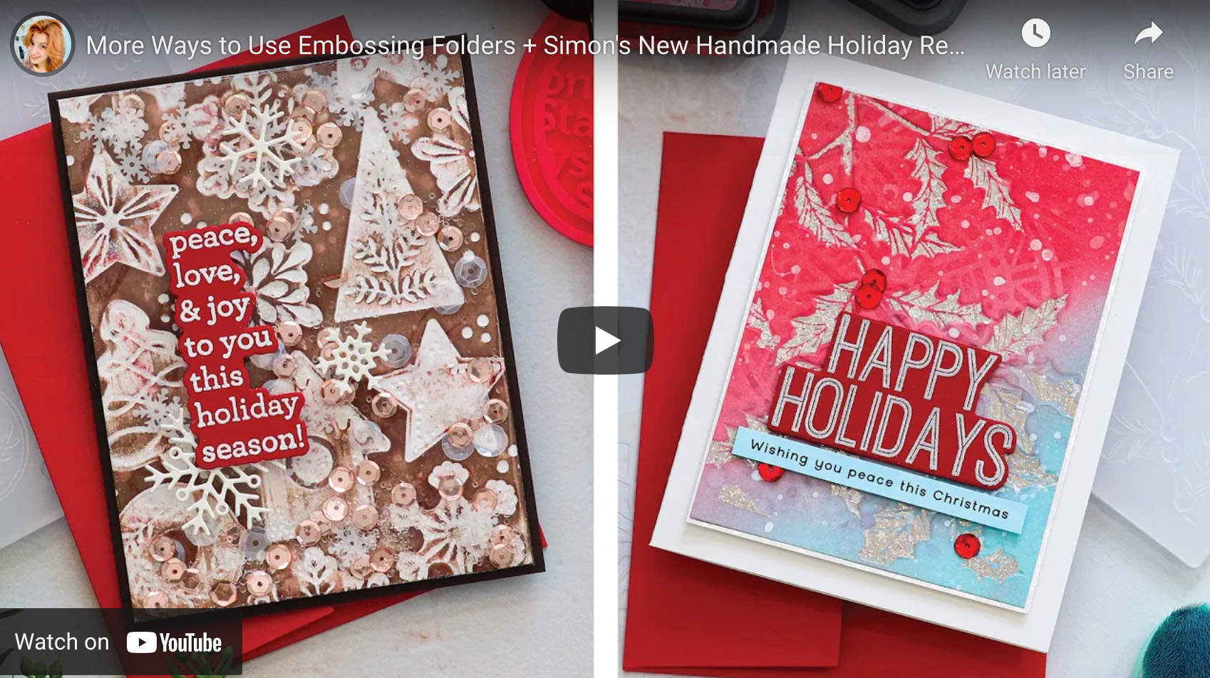 Double Embossing: Another Way to Use Embossing Folders! - Nina