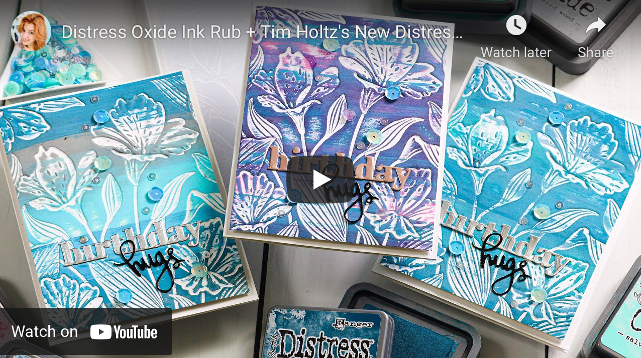 Distress Oxide Ink Rub + Tim New Distress Color Uncharted Mariner! - Design
