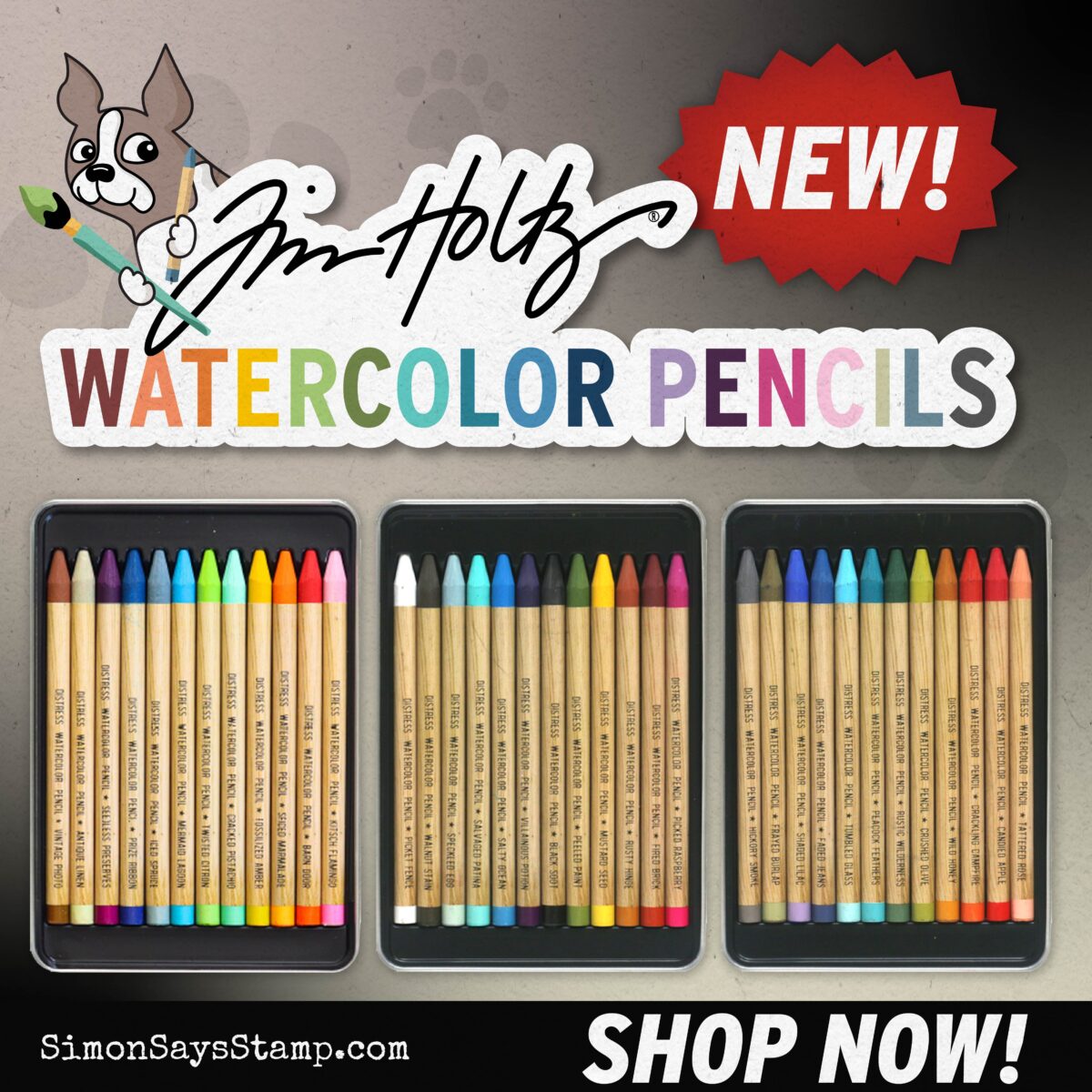Tim Holtz Distress Watercolor Pencils SET 1 - 12/Pkg – Honey Bee Stamps