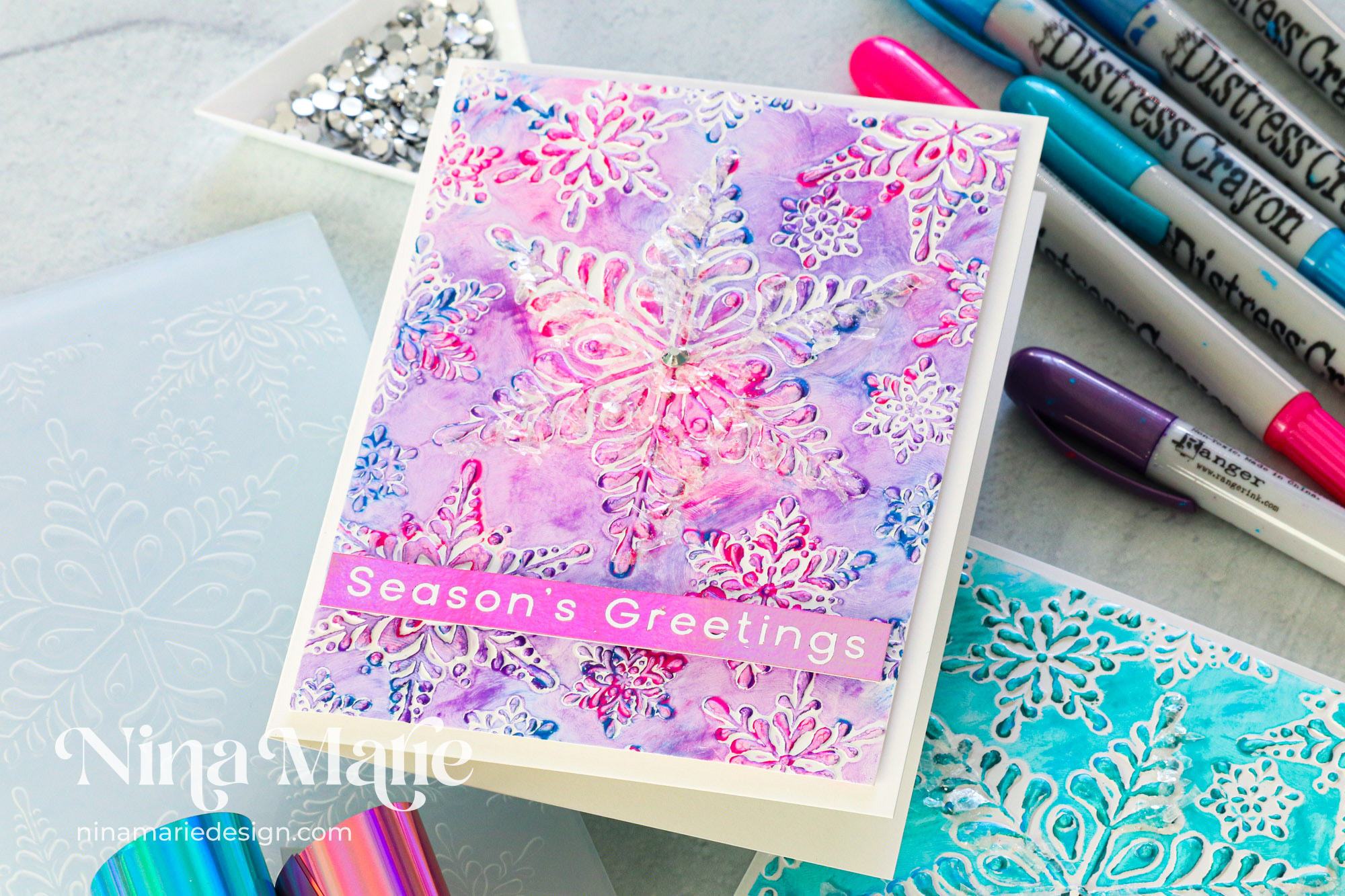 Tim Holtz Distress Crayons + Embossing Folders - Nina-Marie Design