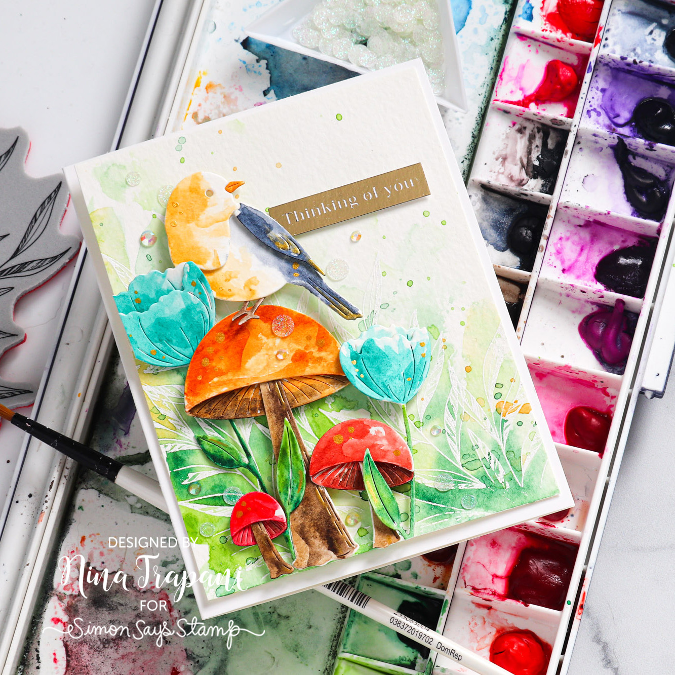 Watercoloring Die Cuts for a New Look! Plus Simon's Just for You Release -  Nina-Marie Design