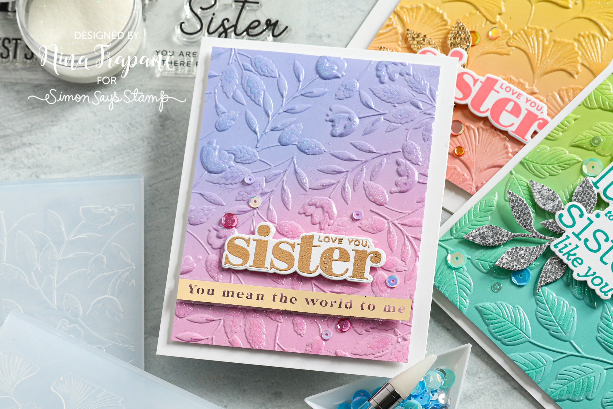 This embossed card is gorgeous! And so easy, too! – K Werner Design Blog