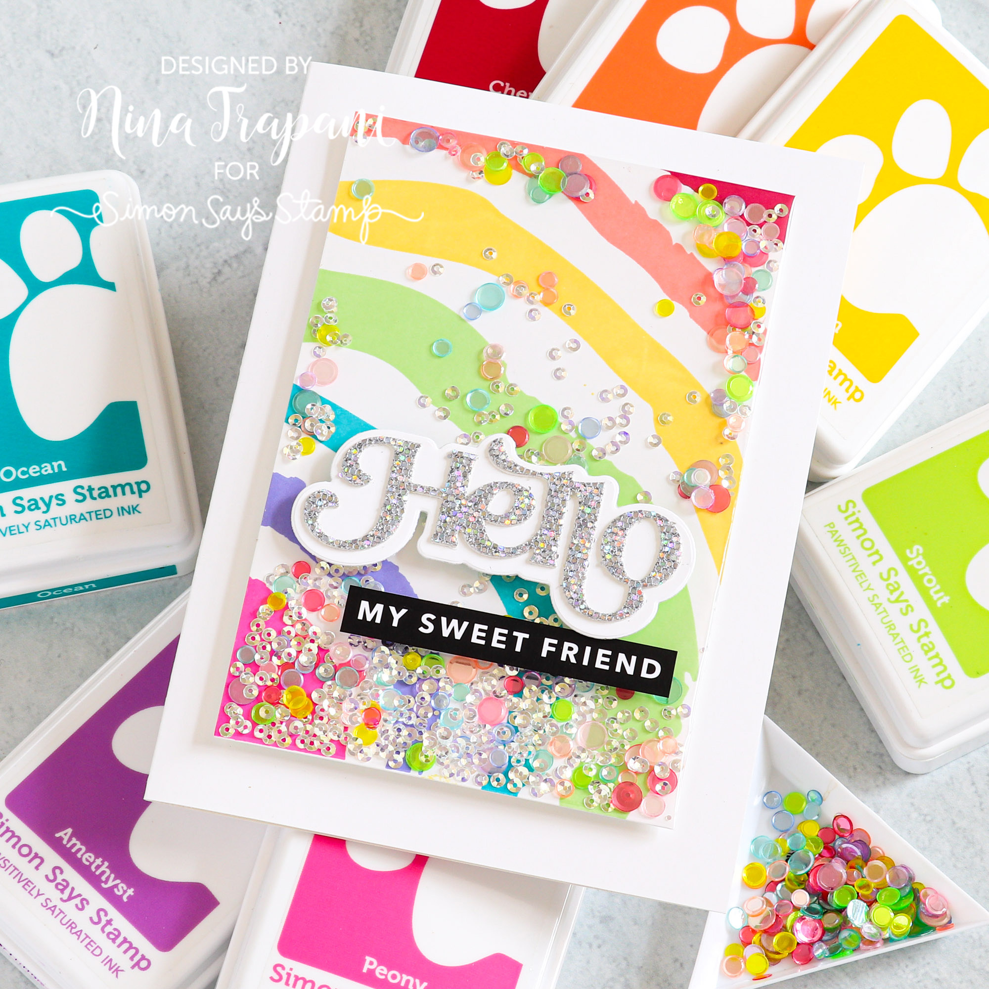 Ink Blending on Glossy Cardstock + Shaped Cards–5 Examples! - Nina-Marie  Design