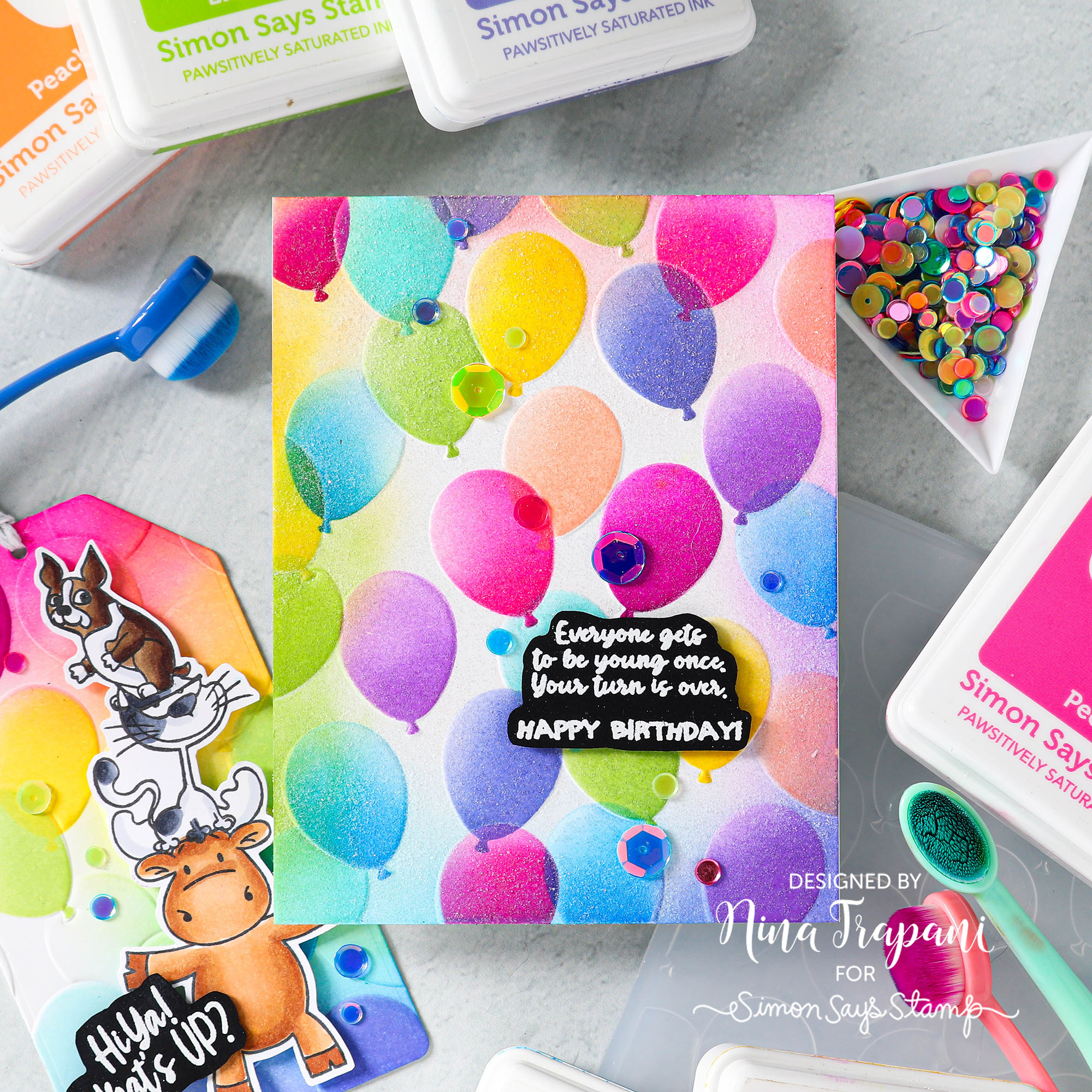 Ink Blending on Glossy Cardstock + Shaped Cards–5 Examples! - Nina-Marie  Design